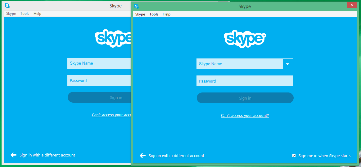 Запуск двох облікових записів Skype на робочому столі Windows