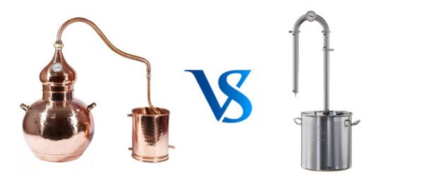 Мідний аламбік: опис і види апаратів для дистиляції спирту, що краще натуральний перегінний куб або самогонний апарат