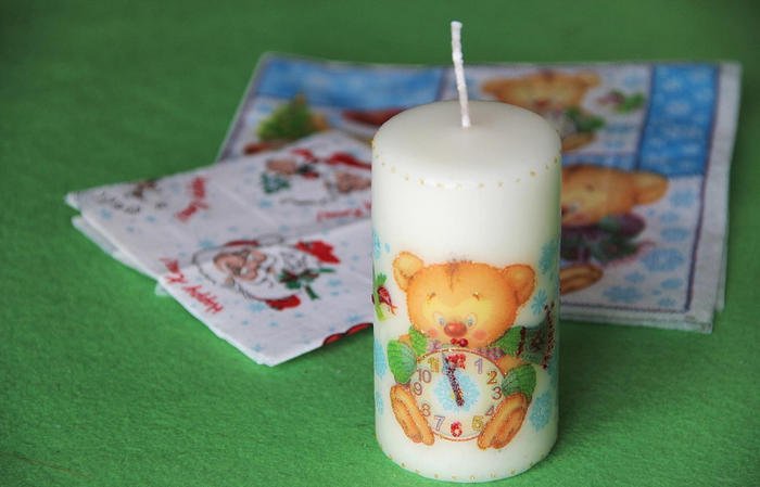 Декупаж пляшок на Новий рік. Прикраса келихів шампанського