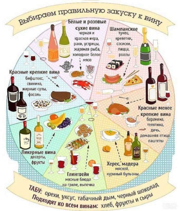 З чим пють вино: правила вживання червоного, білого, рожевого, ігристого і гранатового алкогольних напоїв