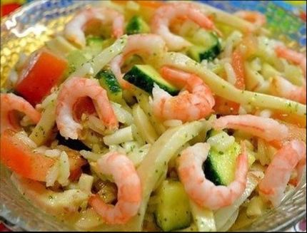 Салат з кальмарів з іншими морепродуктами і морквою по корейськи — смачні святкові салати Салат з кальмарів з іншими морепродуктами і морквою по корейськи — смачні святкові салати