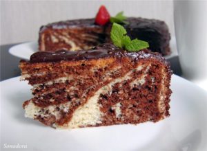 Мармуровий кекс зі згущеним молоком: покроковий рецепт приготування