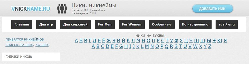 Генератор ників Instagram | Згенерувати готові ніки в Instagram