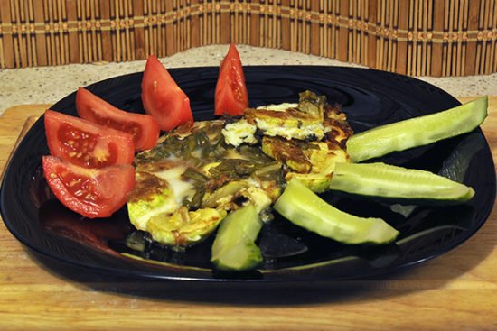 Весняний омлет з кабачками