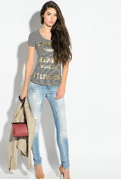 З чим носити світлі джинси (50 фото)