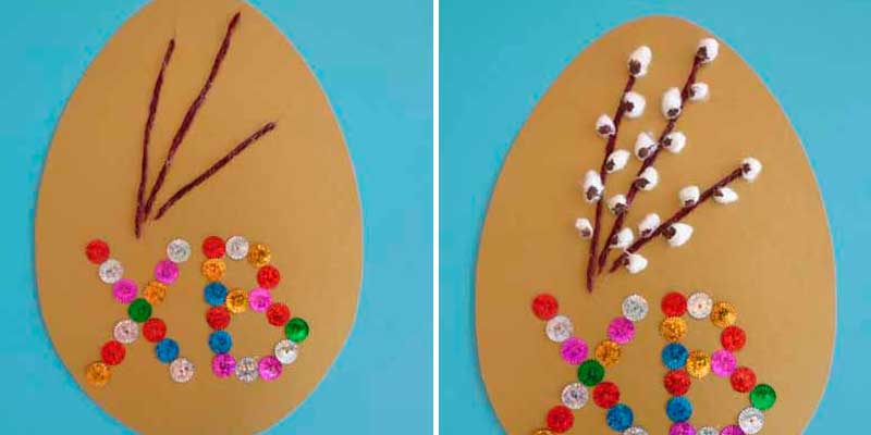 Аплікація до великодня з шаблонами своїми руками Аплікація до великодня з шаблонами своїми руками