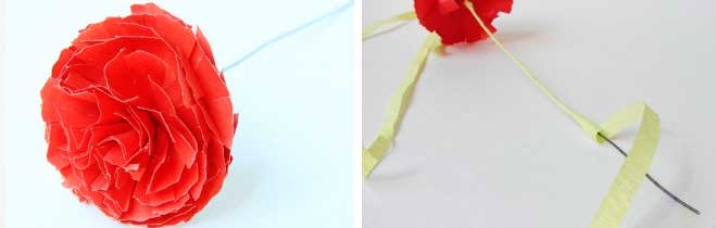 Гвоздика своїми руками з паперу для дітей на листівку. Як зробити гвоздику з гофрованого паперу Гвоздика своїми руками з паперу для дітей на листівку. Як зробити гвоздику з гофрованого паперу