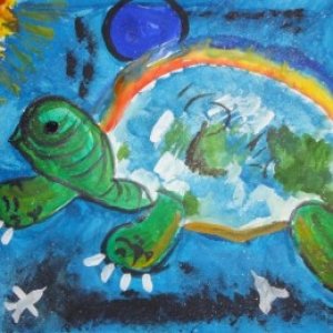 Малюнок на день космонавтики для дітей в дитячий сад або школу