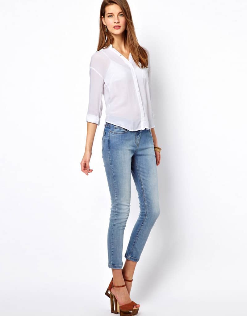 З чим носити світлі джинси (50 фото)