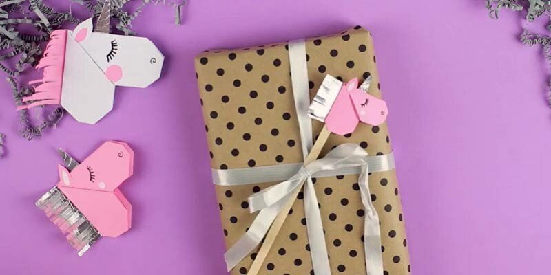 Закладка єдиноріг з паперу   шаблони, роздруківки і схема орігамі