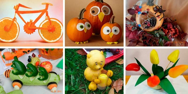 Вироби з овочів та фруктів своїми руками для дитячого саду і виставки Вироби з овочів та фруктів своїми руками для дитячого саду і виставки