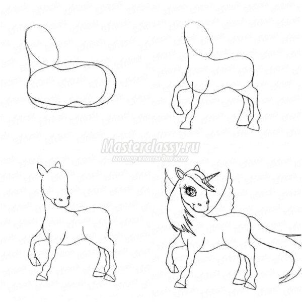 Як намалювати няшного єдинорога легко і просто Як намалювати няшного єдинорога легко і просто
