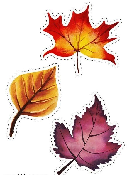 Осіннє листя з паперу: шаблони та трафарети для вирізання