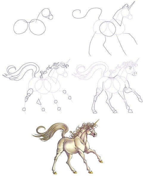 Як намалювати няшного єдинорога легко і просто Як намалювати няшного єдинорога легко і просто