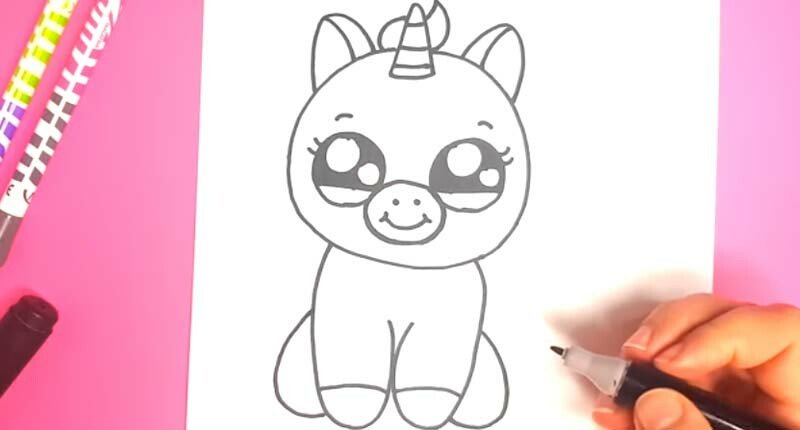 Як намалювати няшного єдинорога легко і просто Як намалювати няшного єдинорога легко і просто