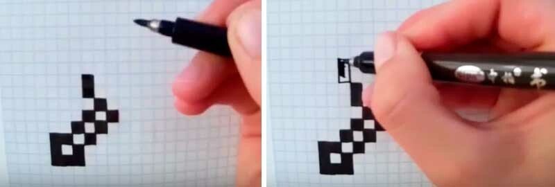 Як намалювати майнкрафт Стіва, Алекс, скіни по клітинках і олівцем Як намалювати майнкрафт Стіва, Алекс, скіни по клітинках і олівцем