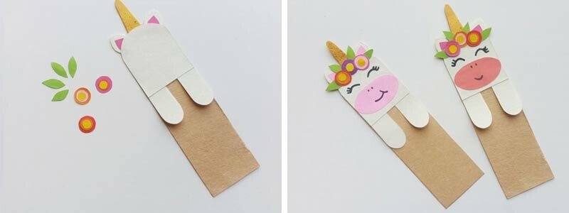 Закладка єдиноріг з паперу шаблони, роздруківки і схема орігамі Закладка єдиноріг з паперу шаблони, роздруківки і схема орігамі