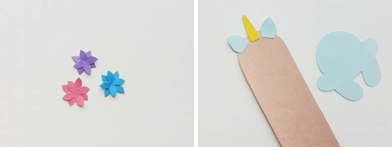 Закладка єдиноріг з паперу шаблони, роздруківки і схема орігамі Закладка єдиноріг з паперу шаблони, роздруківки і схема орігамі