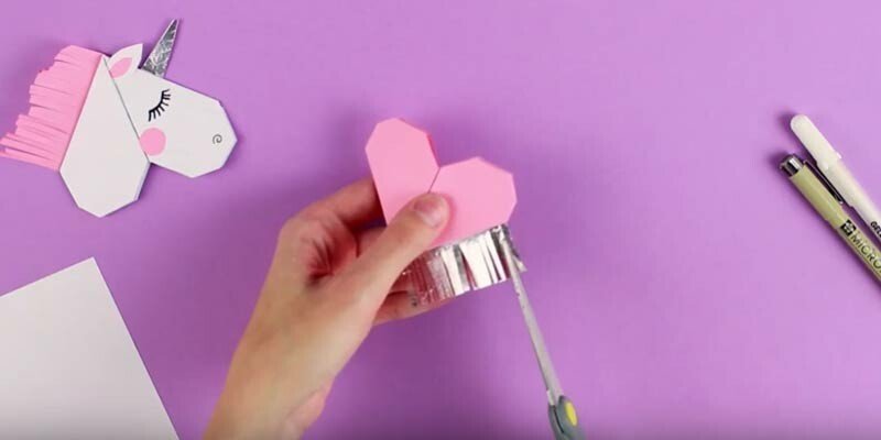 Закладка єдиноріг з паперу шаблони, роздруківки і схема орігамі Закладка єдиноріг з паперу шаблони, роздруківки і схема орігамі