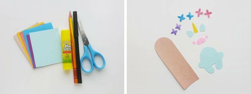 Закладка єдиноріг з паперу шаблони, роздруківки і схема орігамі Закладка єдиноріг з паперу шаблони, роздруківки і схема орігамі