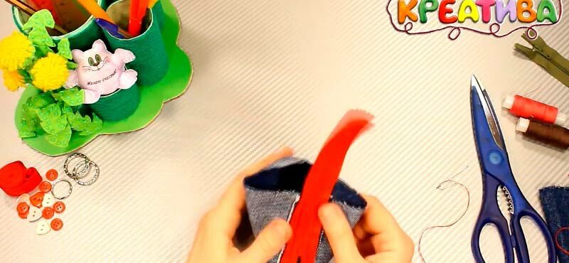 Пенал з джинсової тканини (джинсів) своїми руками: 8 майстер класів