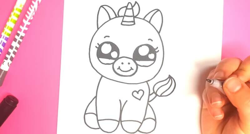 Як намалювати няшного єдинорога легко і просто Як намалювати няшного єдинорога легко і просто