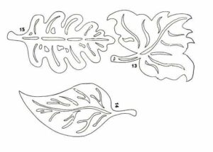 Осіннє листя з паперу: шаблони та трафарети для вирізання Осіннє листя з паперу: шаблони та трафарети для вирізання
