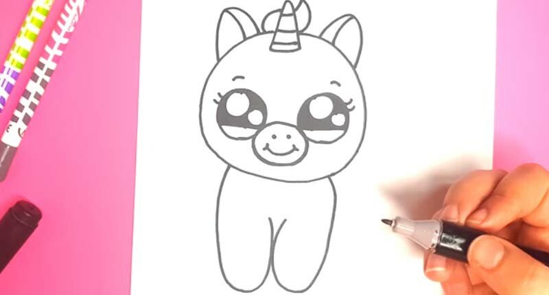 Як намалювати няшного єдинорога легко і просто Як намалювати няшного єдинорога легко і просто