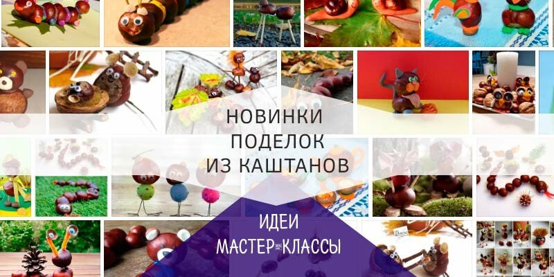 Вироби з каштанів на тему осінь у дитячий садок та школу