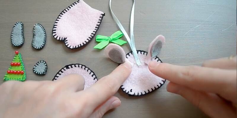 Мишка з фетру своїми руками з викрійками — символ 2020 року Мишка з фетру своїми руками з викрійками — символ 2020 року