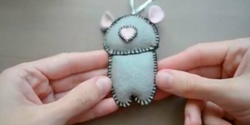 Мишка з фетру своїми руками з викрійками — символ 2020 року Мишка з фетру своїми руками з викрійками — символ 2020 року