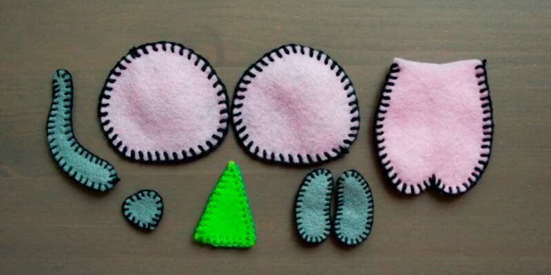 Мишка з фетру своїми руками з викрійками — символ 2020 року Мишка з фетру своїми руками з викрійками — символ 2020 року