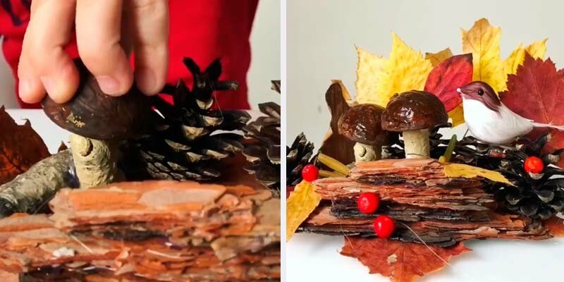 Вироби з природного матеріалу на тему осінь для дитячого садка і школи