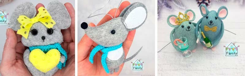 Мишка з фетру своїми руками з викрійками — символ 2020 року Мишка з фетру своїми руками з викрійками — символ 2020 року