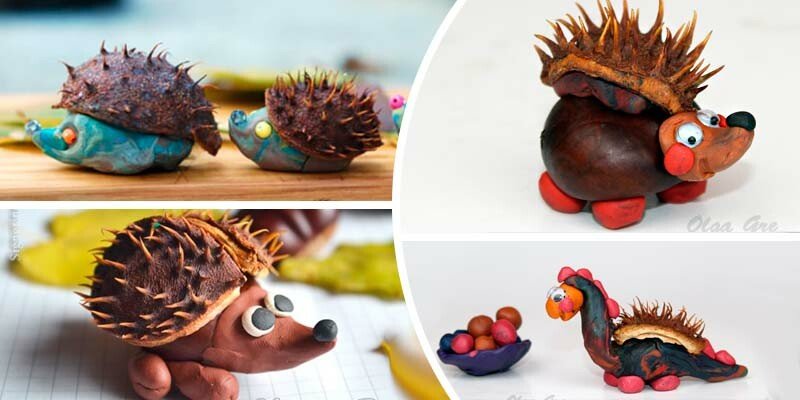 Вироби з каштанів на тему осінь у дитячий садок та школу