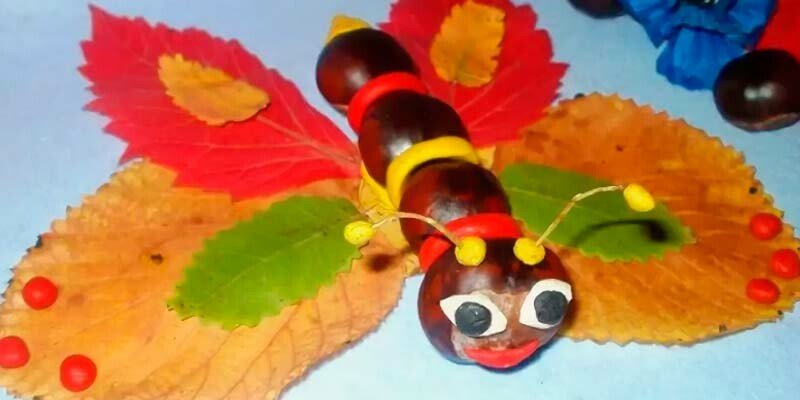 Вироби з каштанів на тему осінь у дитячий садок та школу