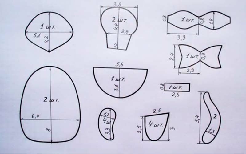 Мишка з фетру своїми руками з викрійками — символ 2020 року Мишка з фетру своїми руками з викрійками — символ 2020 року