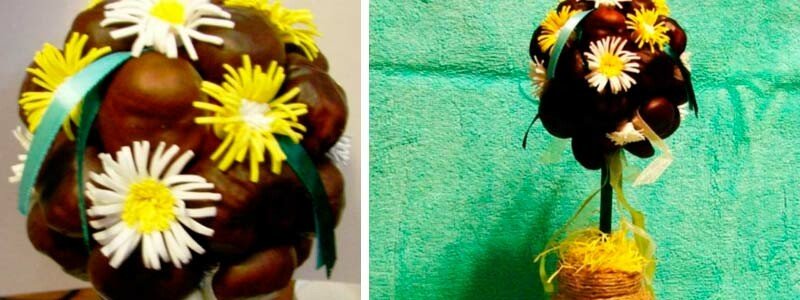 Вироби з каштанів на тему осінь у дитячий садок та школу