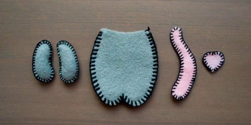 Мишка з фетру своїми руками з викрійками — символ 2020 року Мишка з фетру своїми руками з викрійками — символ 2020 року