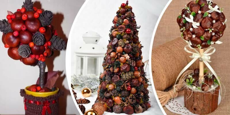 Вироби з каштанів на тему осінь у дитячий садок та школу