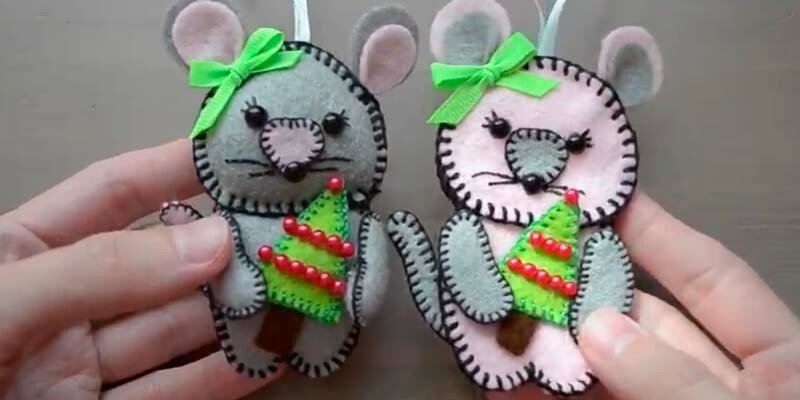 Мишка з фетру своїми руками з викрійками — символ 2020 року Мишка з фетру своїми руками з викрійками — символ 2020 року