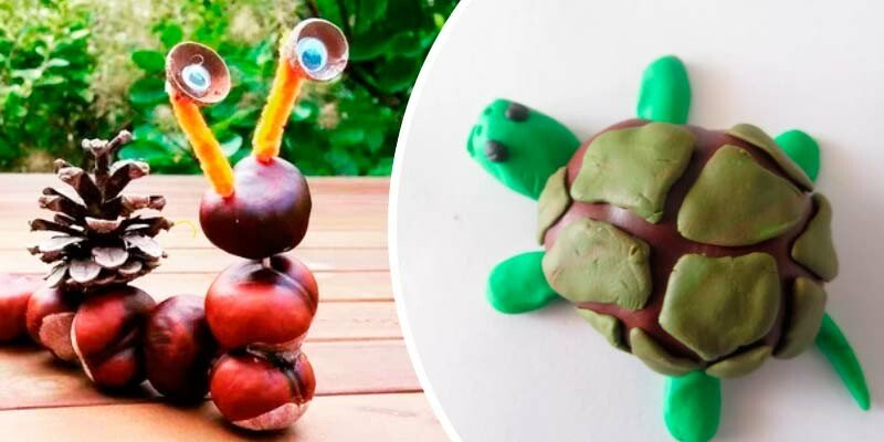 Вироби з каштанів на тему осінь у дитячий садок та школу