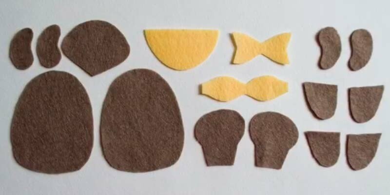 Мишка з фетру своїми руками з викрійками — символ 2020 року Мишка з фетру своїми руками з викрійками — символ 2020 року