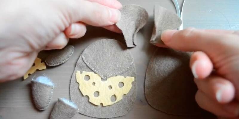 Мишка з фетру своїми руками з викрійками — символ 2020 року Мишка з фетру своїми руками з викрійками — символ 2020 року