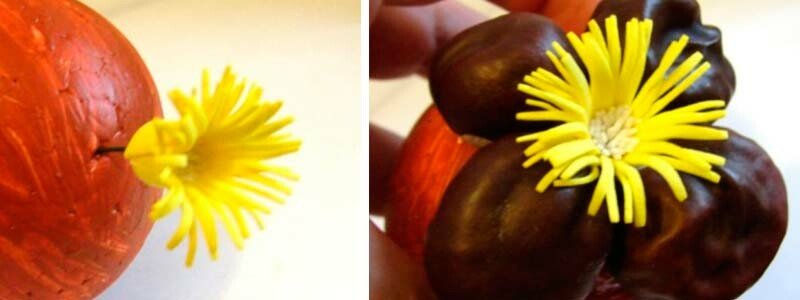 Вироби з каштанів на тему осінь у дитячий садок та школу