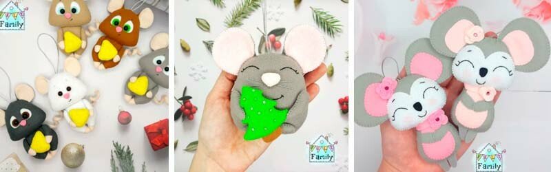 Мишка з фетру своїми руками з викрійками — символ 2020 року Мишка з фетру своїми руками з викрійками — символ 2020 року