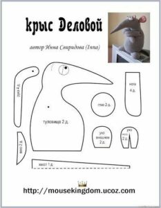 Мишка з фетру своїми руками з викрійками — символ 2020 року Мишка з фетру своїми руками з викрійками — символ 2020 року