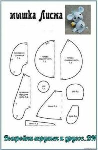 Мишка з фетру своїми руками з викрійками — символ 2020 року Мишка з фетру своїми руками з викрійками — символ 2020 року