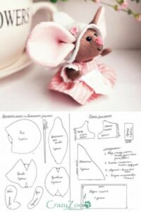 Мишка з фетру своїми руками з викрійками — символ 2020 року Мишка з фетру своїми руками з викрійками — символ 2020 року