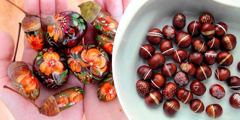 Вироби з каштанів на тему осінь у дитячий садок та школу